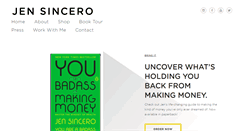 Desktop Screenshot of jensincero.com